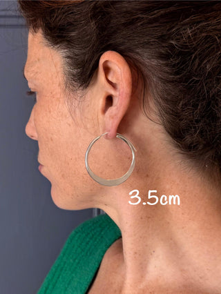 Rustic Silver Hoop Earrings / Boho Hoops / Ethnic Jewellery / Everyday Silver Earrings / Boho Classic / Bohemian Style / Gypsy