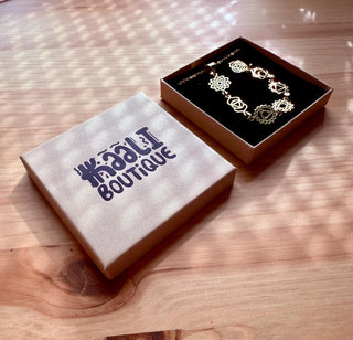 Gift Box for Her / Hoop Earrings / Dainty Bangle / Chakras Necklace / Choose Your Box