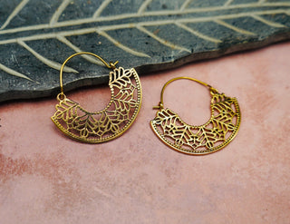 Ornate Hoop Earrings, Small Decorative Mandala Hoops / Boho Jewellery KaaliBoutiqueLTD