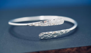 Hammered Silver Bracelet, Non Tarnish Bangle