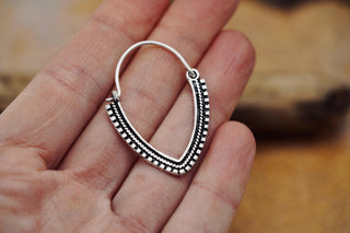 Small Boho Hoop Earrings, Bohemian Style Hoops, Hypoallergenic Option, Gift for Her