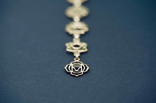 Gold Seven 7 Chakras Necklace / Gift Box / Gift For Her / Hypoallergenic / Yoga / / Boho / Hippie / Rustic / Ethnic