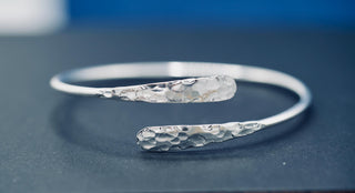 Hammered Silver Bracelet, Non Tarnish Bangle