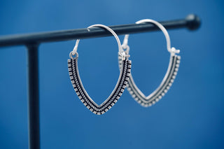 Small Boho Hoop Earrings, Bohemian Style Hoops, Hypoallergenic Option, Gift for Her