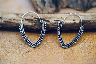 Small Boho Hoop Earrings, Bohemian Style Hoops, Hypoallergenic Option, Gift for Her