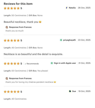 Gold Seven 7 Chakras Necklace / Gift Box / Gift For Her / Hypoallergenic / Yoga / / Boho / Hippie / Rustic / Ethnic