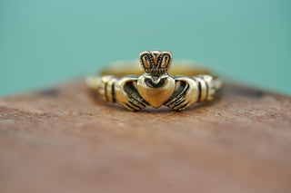 Brass Claddagh Heart Ring – Handmade Friendship, Loyalty & Love Jewellery | Kaali Boutique LTD