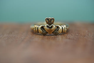 Brass Claddagh Heart Ring – Handmade Friendship, Loyalty & Love Jewellery | Kaali Boutique LTD