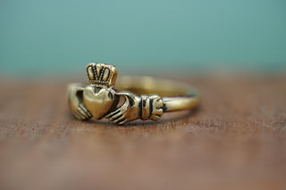 Brass Claddagh Heart Ring – Handmade Friendship, Loyalty & Love Jewellery | Kaali Boutique LTD