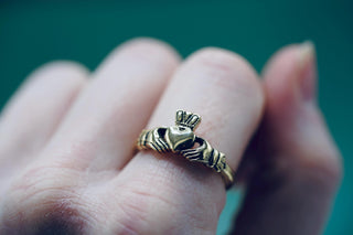 Brass Claddagh Heart Ring – Handmade Friendship, Loyalty & Love Jewellery | Kaali Boutique LTD