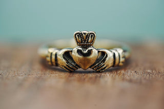 Brass Claddagh Heart Ring – Handmade Friendship, Loyalty & Love Jewellery | Kaali Boutique LTD