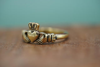 Brass Claddagh Heart Ring – Handmade Friendship, Loyalty & Love Jewellery | Kaali Boutique LTD