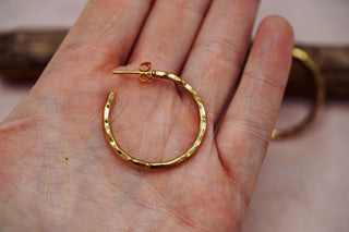 Elegant Gold Hoops / Hammered / Brass Hoops / Ethnic Boho Classic XL Bohemian Marriage Bridal Jewelry Hippie Hiphop Festival