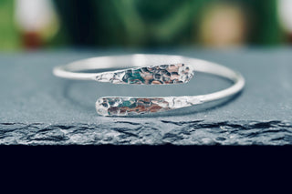 Hammered Silver Bracelet, Non Tarnish Bangle