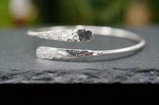 Hammered Silver Bracelet, Non Tarnish Bangle