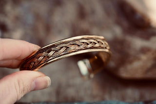 Brass Celtic Knot Cuff Bracelet, Bohemian Jewellery Gift for Her, Men's Bracelet