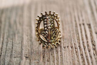 Hand of Fatima Protection Ring, Size Adjustable, Intricate Ethnic Brass Statement Ring,