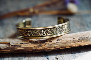 Boho Cuff Bracelet, Unique Brass Bracelet, Bohemian Jewellery Gift for Her