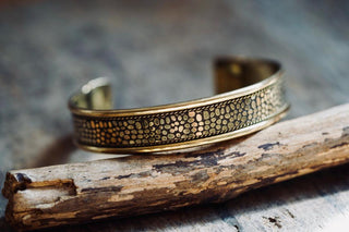 Boho Cuff Bracelet, Unique Brass Bracelet, Bohemian Jewellery Gift for Her