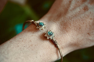 Labradorite Brass Bracelet, Brass Boho Bangle, Bohemian Gift