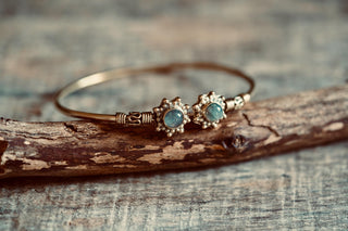 Labradorite Brass Bracelet, Brass Boho Bangle, Bohemian Gift