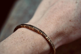 Engraved Brass Cuff Bracelet | Boho Statement Bangle | Adjustable Brass Bracelet | Tribal Inspired Jewellery | Gift for Her
