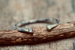 Engraved Silver Cuff Bracelet | Boho Statement Bangle | Adjustable Brass Bracelet | Tribal Inspired Jewellery | Gift for Her