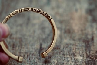 Engraved Brass Cuff Bracelet | Boho Statement Bangle | Adjustable Brass Bracelet | Tribal Inspired Jewellery | Gift for Her