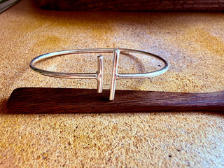 Minimalist Silver Bangle Bracelet, Anniversary Gift Jewelry, Open Cuff Bracelet, Modern Statement Jewellery, Boho Bracelet for Women