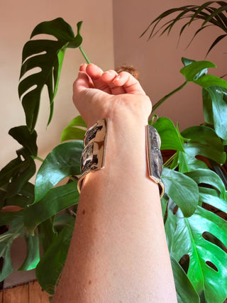 Silver Hammered Cuff Bracelet, Wide Boho Silver Cuff, Textured Statement Bracelet, Tribal Inspired Jewellery, Adjustable Cuff