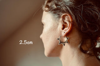 Silver Chunky Hoop Earrings / Ethnic / Rustic / Bohemian / Gold / Gypsy / Spiral / Hippie / Chunky / Festival / style