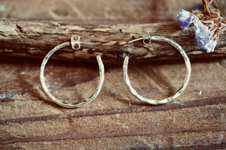 Elegant Silver Hoops / Hammered / Silver Hoops / Ethnic Boho Classic XL Bohemian Marriage Bridal Jewelry Hippie Hiphop Festival