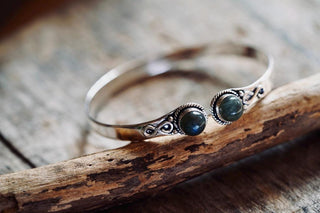 Labradorite Silver Cuff Bracelet, Spiritual Bracelet, Boho Silver Bangle, Statement Cuff, Feminine Jewellery, Gift for Her
