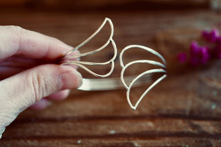 Angel Wing Silver Cuff Bracelet, Wing Bangle, Boho Statement Bracelet, Delicate Silver Bracelet, Alternative Jewellery,