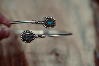 Silver Arm Bracelet Labradorite – Bali Style Silver Upper Arm Bracelet, Boho Goddess Jewellery, Adjustable Statement Arm Band