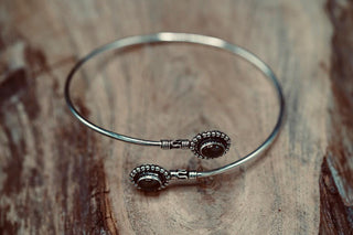 Silver Arm Bracelet Labradorite – Bali Style Silver Upper Arm Bracelet, Boho Goddess Jewellery, Adjustable Statement Arm Band