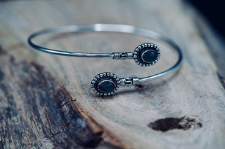Silver Arm Bracelet Labradorite – Bali Style Silver Upper Arm Bracelet, Boho Goddess Jewellery, Adjustable Statement Arm Band