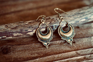 Boho & Celestial Earrings Jewellery Gift Set, Statement Sun Pendant and Bohemian Dangle Earrings
