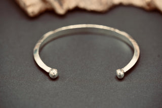 Men’s Silver Cuff Bracelet, Engraved Geometric Bangle, Boho Alternative Jewellery, Silver Open Cuff, Unique Gift for Him
