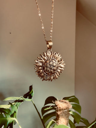 Boho & Celestial Earrings Jewellery Gift Set, Statement Sun Pendant and Bohemian Dangle Earrings
