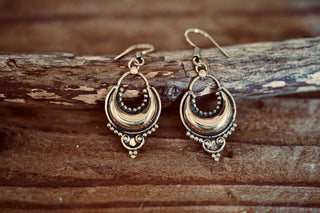 Boho & Celestial Earrings Jewellery Gift Set, Statement Sun Pendant and Bohemian Dangle Earrings