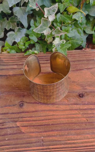 Large Geometric Brass Bracelet Cuff / Contemporary / Modern / Boho / Ethnic / Rustic / Bohemian / Hippie / Gypsy / Jewellery / Mens jewelery
