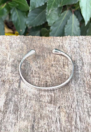 Simple Solid Silver Plated Bracelet / Bangle / Boho / Ethnic / Rustic / Bohemian / Hippie / Gypsy / Jewellery /
