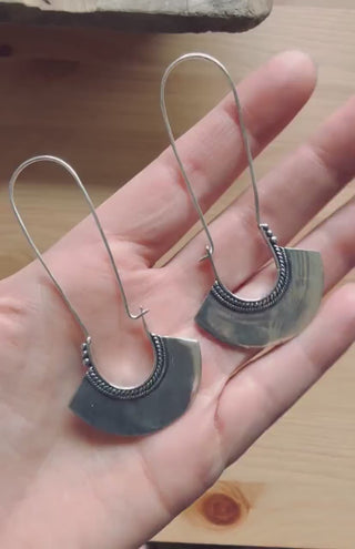 Bohemian Goddess Long Drop Silver Earrings, Gift Box Option Ethnic, Yoga Jewelery, Festival Fashion, Boho Look, Statement