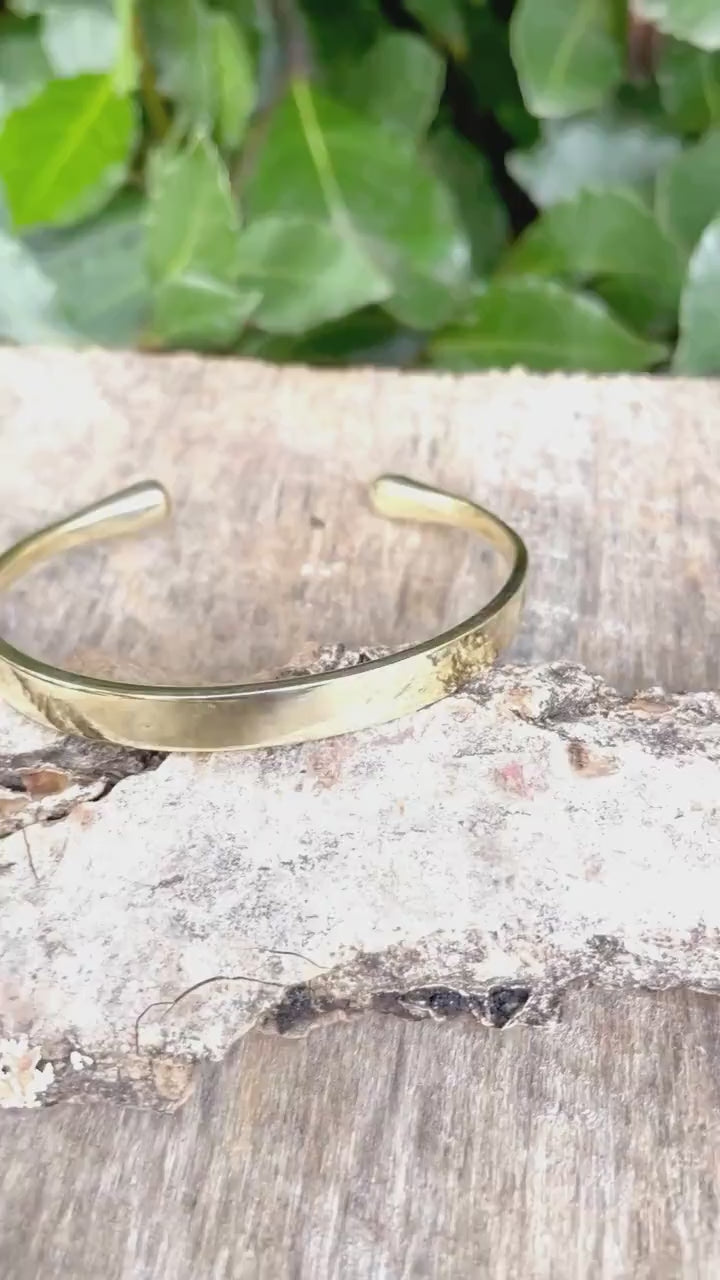 Simple Solid Brass Bracelet / Bangle / Boho / Ethnic / Rustic / Bohemian / Hippie / Gypsy / Jewellery /