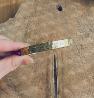 Large Brass Bracelet Hammered Bangle / Mens Jewellery / Boho / Ethnic / Rustic / Bohemian