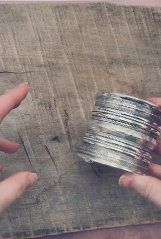 Ethnic Silver Cuff Bracelet, Large Boho Bracelet, Adjustable Bracelet for Women