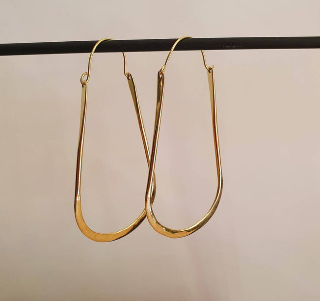 Minimalist Ibiza Brass Hoops / Chic Ethnic Boho Classic XL Bohemian Chic Gypsy Spiral Hippie Hiphop Festival Tribal style