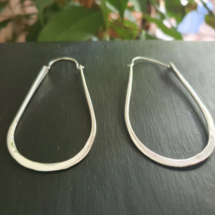 Minimalist Ibiza Silver Hoops / Chic Ethnic Boho Classic XL Bohemian Chic Gypsy Spiral Hippie Hiphop Festival Tribal style