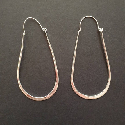 Minimalist Ibiza Silver Hoops / Chic Ethnic Boho Classic XL Bohemian Chic Gypsy Spiral Hippie Hiphop Festival Tribal style